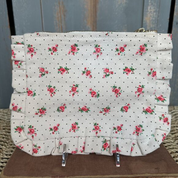 Sezane Floral Ruffle Accessory Cosmetic Bag - Picture 4 of 9